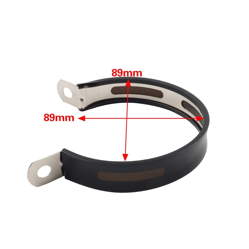 Universal Motorcycle Exhaust Clamp Mount Bracket Fixed Ring Hanger Support 89MM