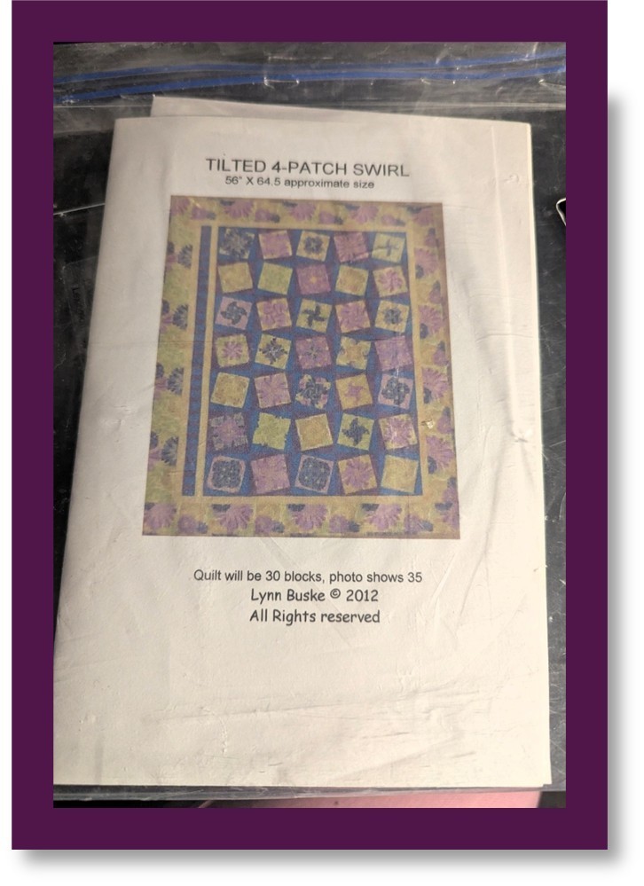 New in Package | Tilted 4-Patch Swirl Ruler Set | Quilt Pattern Precision |