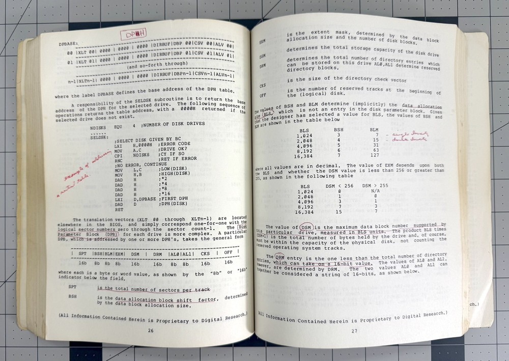 Digital Research CP/M 1.4 & 2.0 Documentation 1978