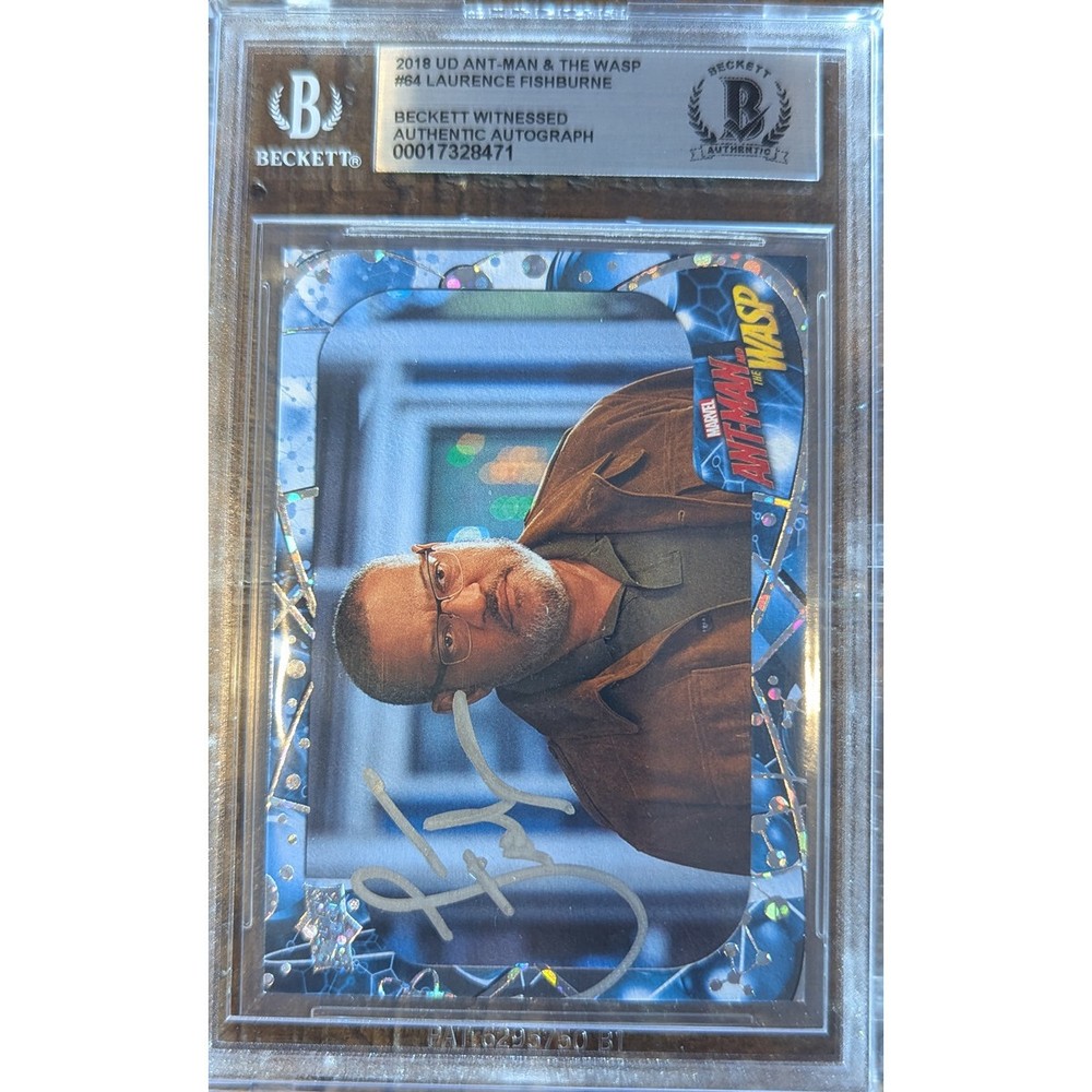 Laurence Fishburne Autographed Upper Deck 2018 Ant-Man & The Wasp #64 BAS