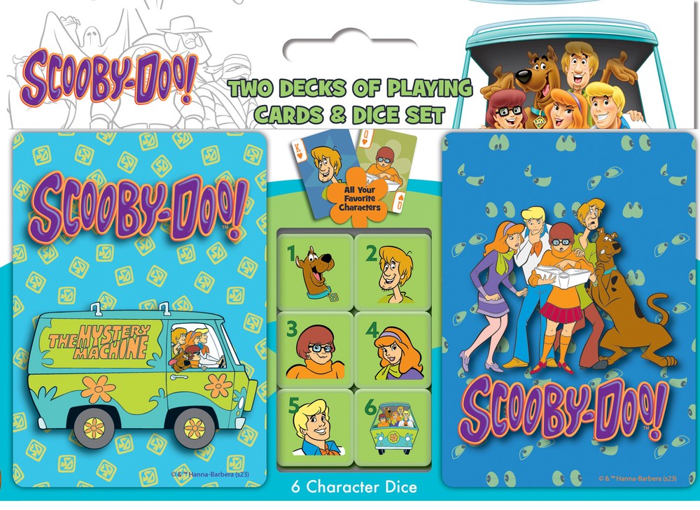 MasterPieces - Scooby-Doo! - Officially Licensed 2-Pack Playing Cards & Dice Set