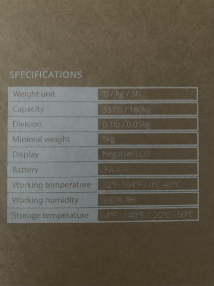 inn tech Digital Bathroom Scale Model ID-767 Lbs Kgs