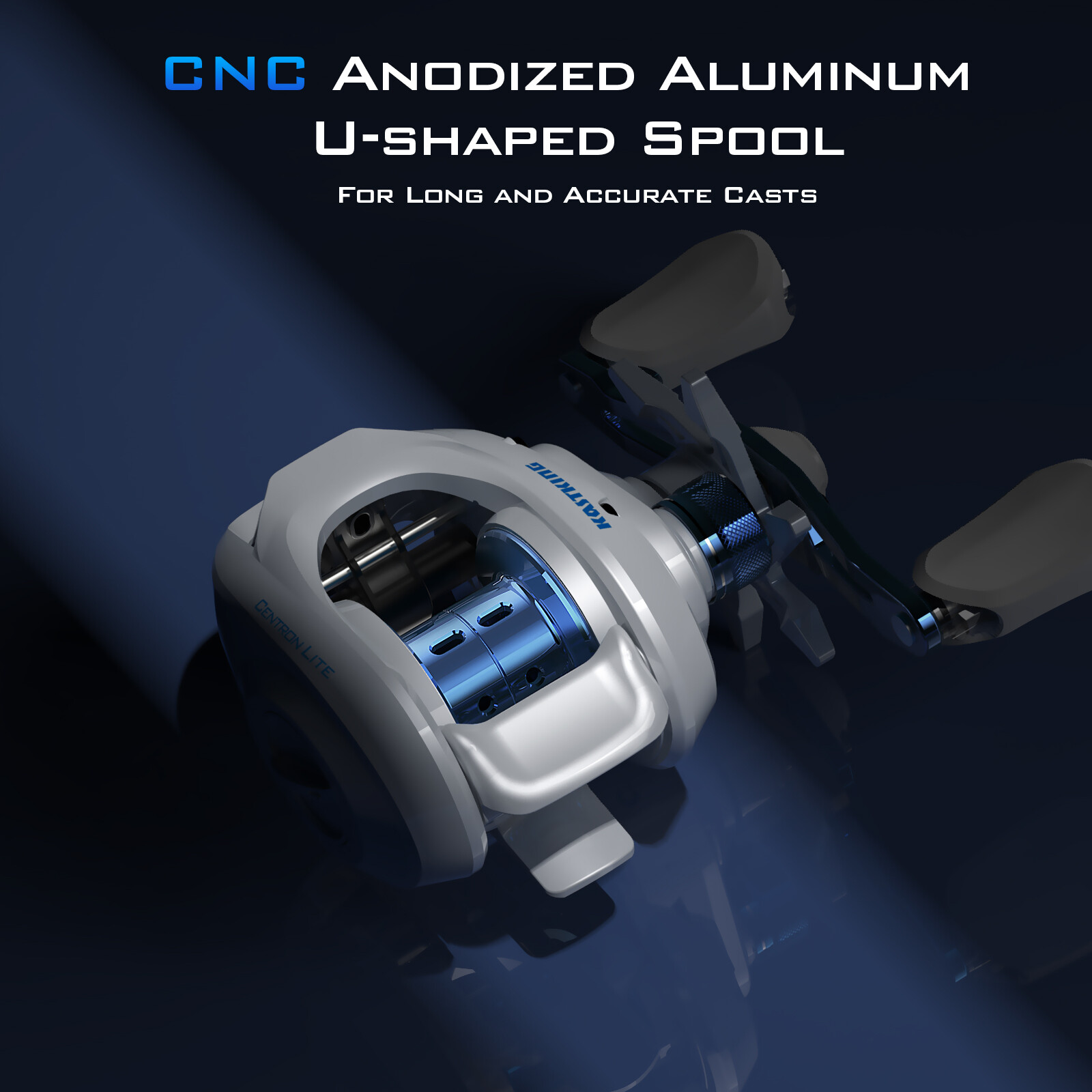 KastKing Centron Lite Baitcasting Reel Lightweight High Speed Fishing reel-Right