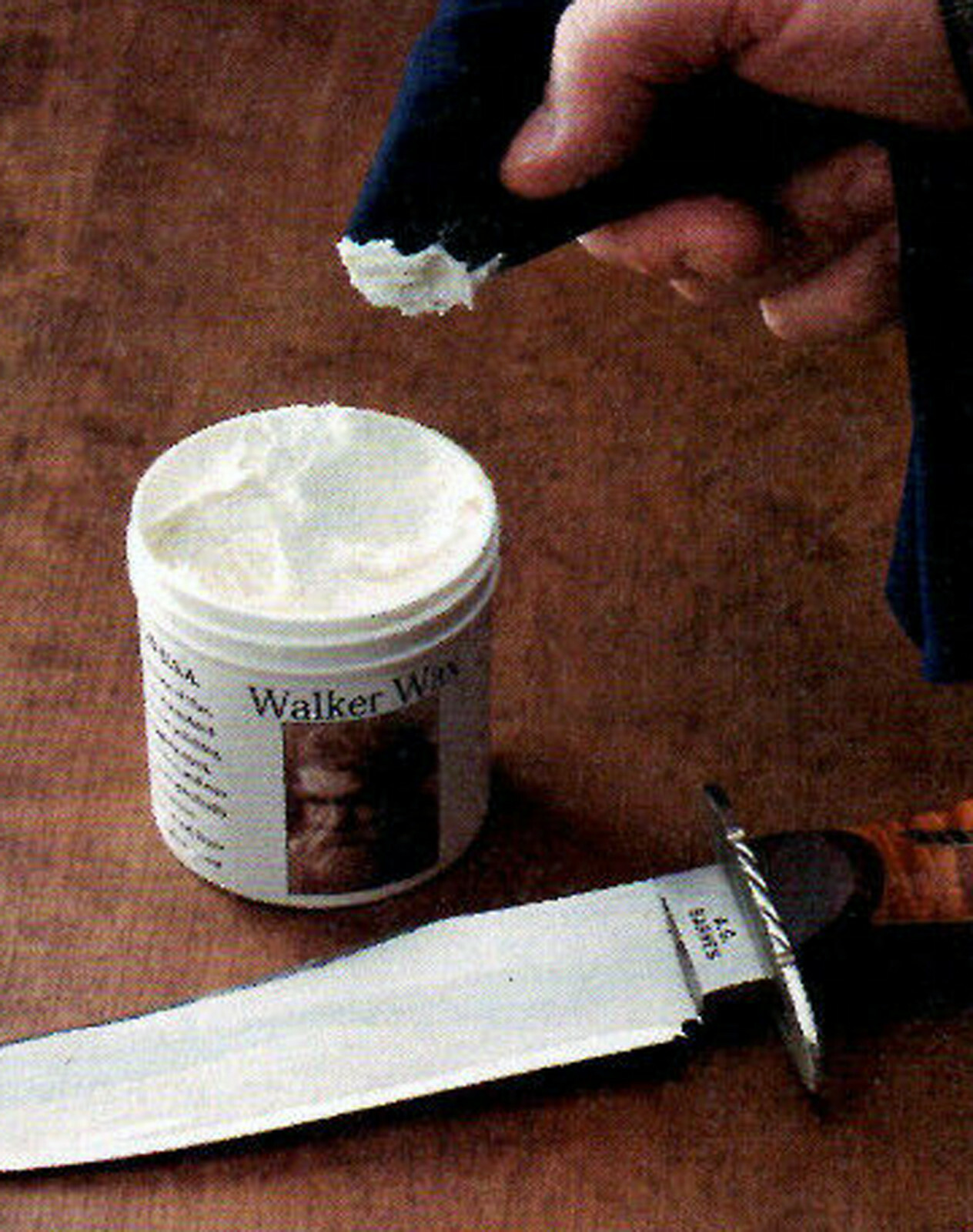 WALKER WAX FOR STEEL blades, knives HATCHETS BOWIE KNIFE