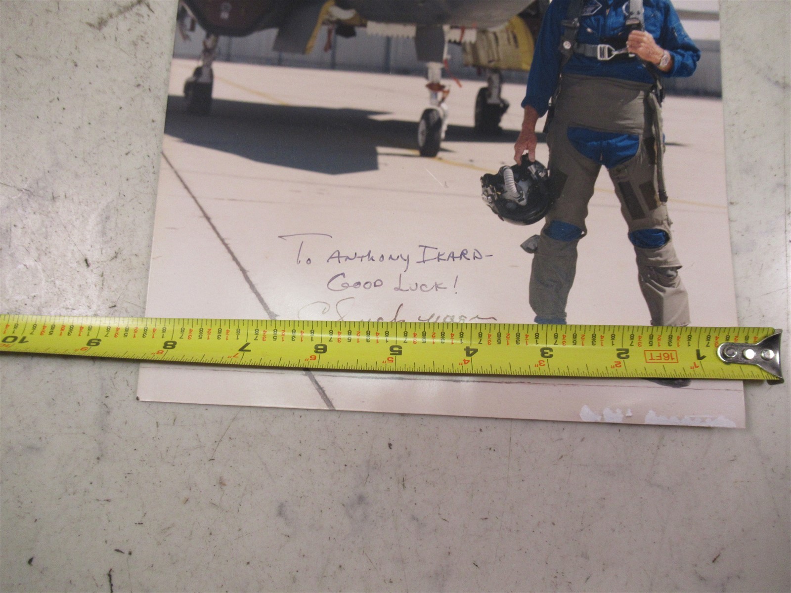 Chuck Yeager Autographed Photo 8x10 Northrop YF-23 "Black Widow II" prototype