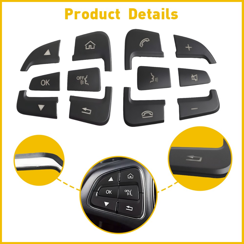 Steering Wheel Multi-Function Button Cover for Mercedes-Benz C300 2015-2019
