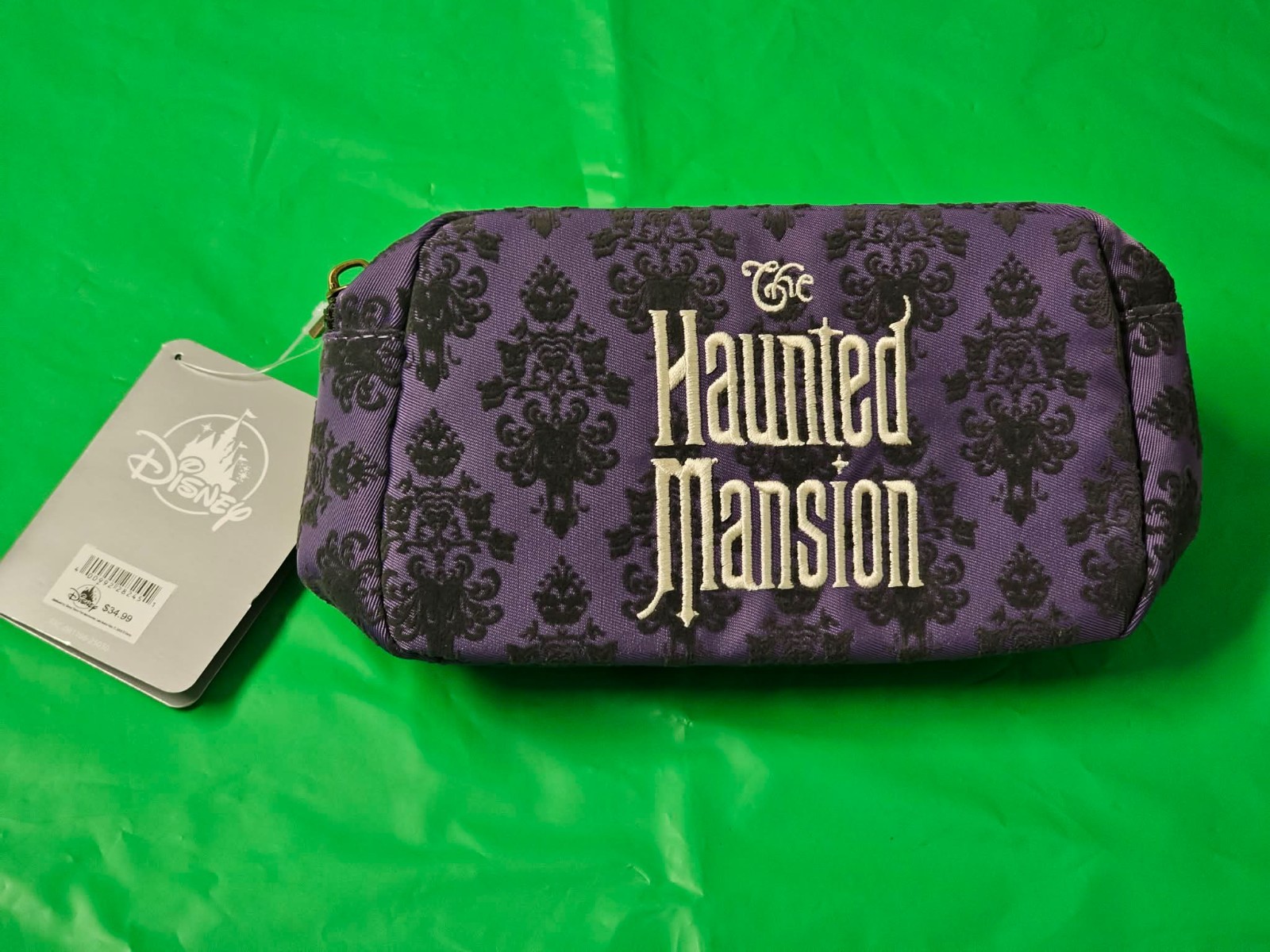 Disney Parks Haunted Mansion Fanny Pack Purple Wallpaper Black Belt Mini Bag NWT