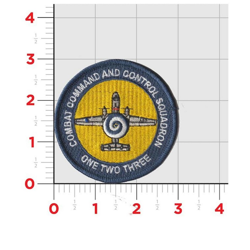 NAVY VAW-123 SCREWTOPS COMMAND CONTROL WING SQUADRON HOOK LOOP EMBROIDERED PATCH