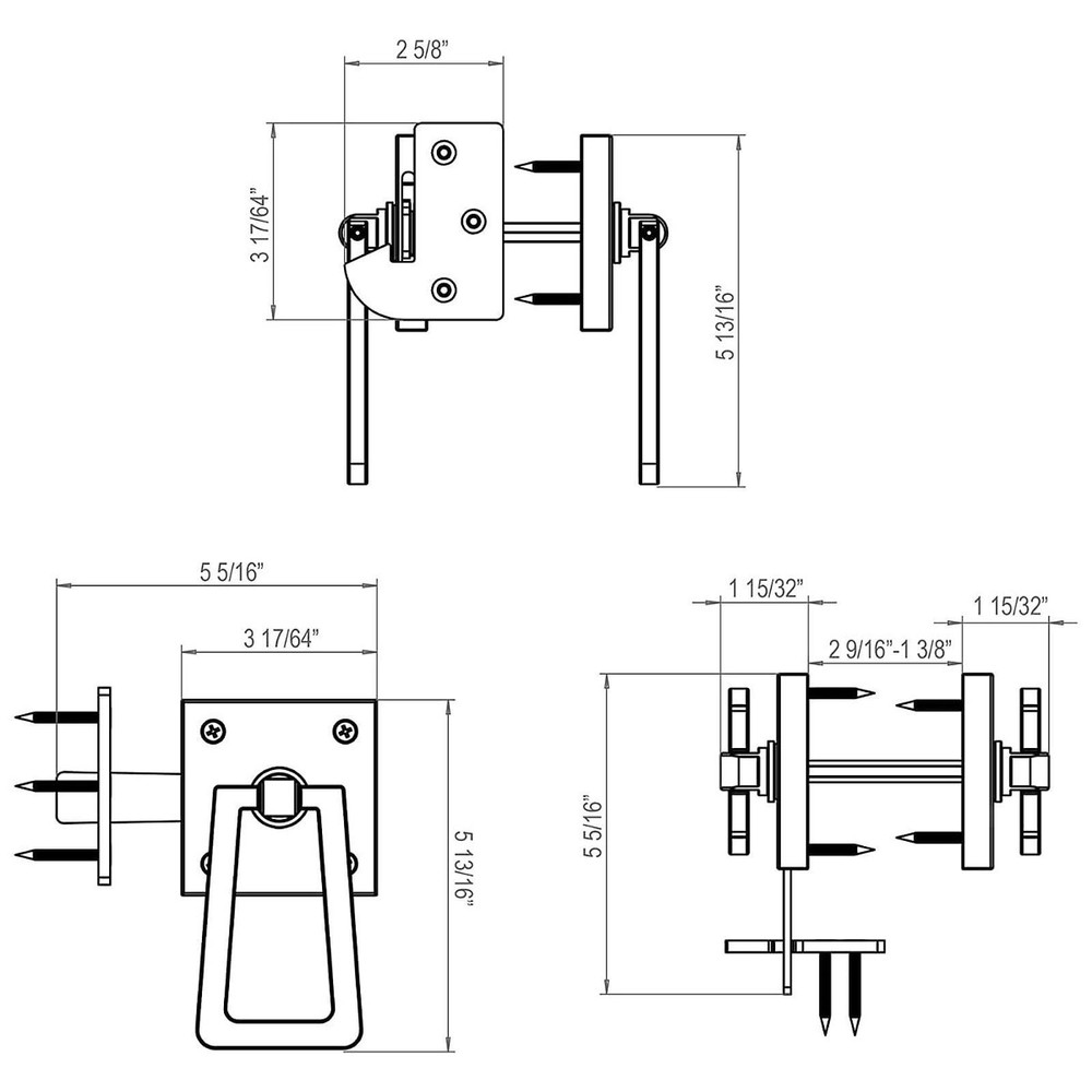 Double Sided Gate Latch Self Locking Gate Latch Gate Latch Aluminum Alloy