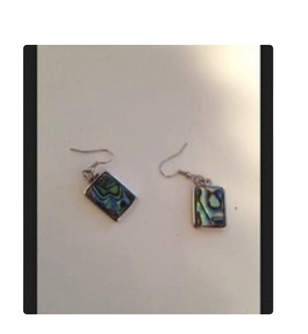 Abalone Pierced Earrings Dangling