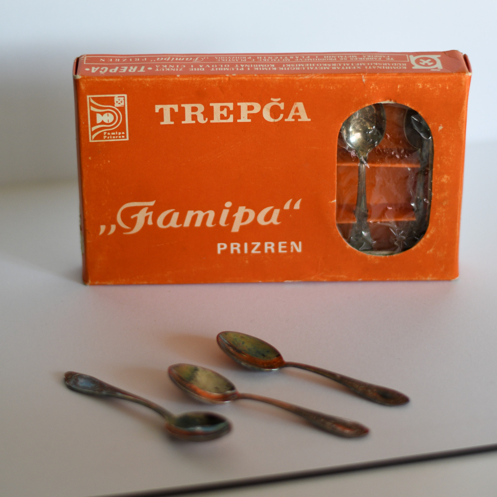 Vintage Famipa “Trepča” Teaspoons Set – Prizren – Original Box
