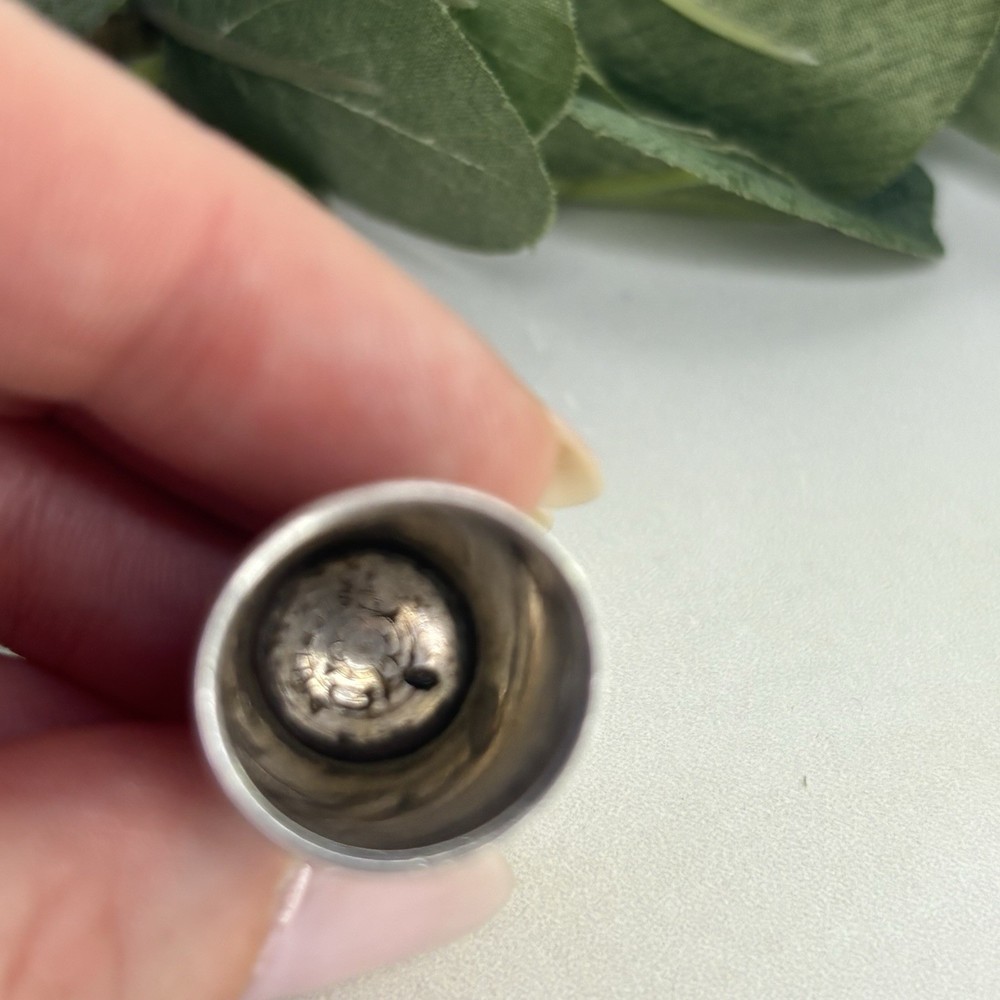 Antique Ketcham & McDougall Sterling Silver MKD Etched Pattern Thimble Vintage
