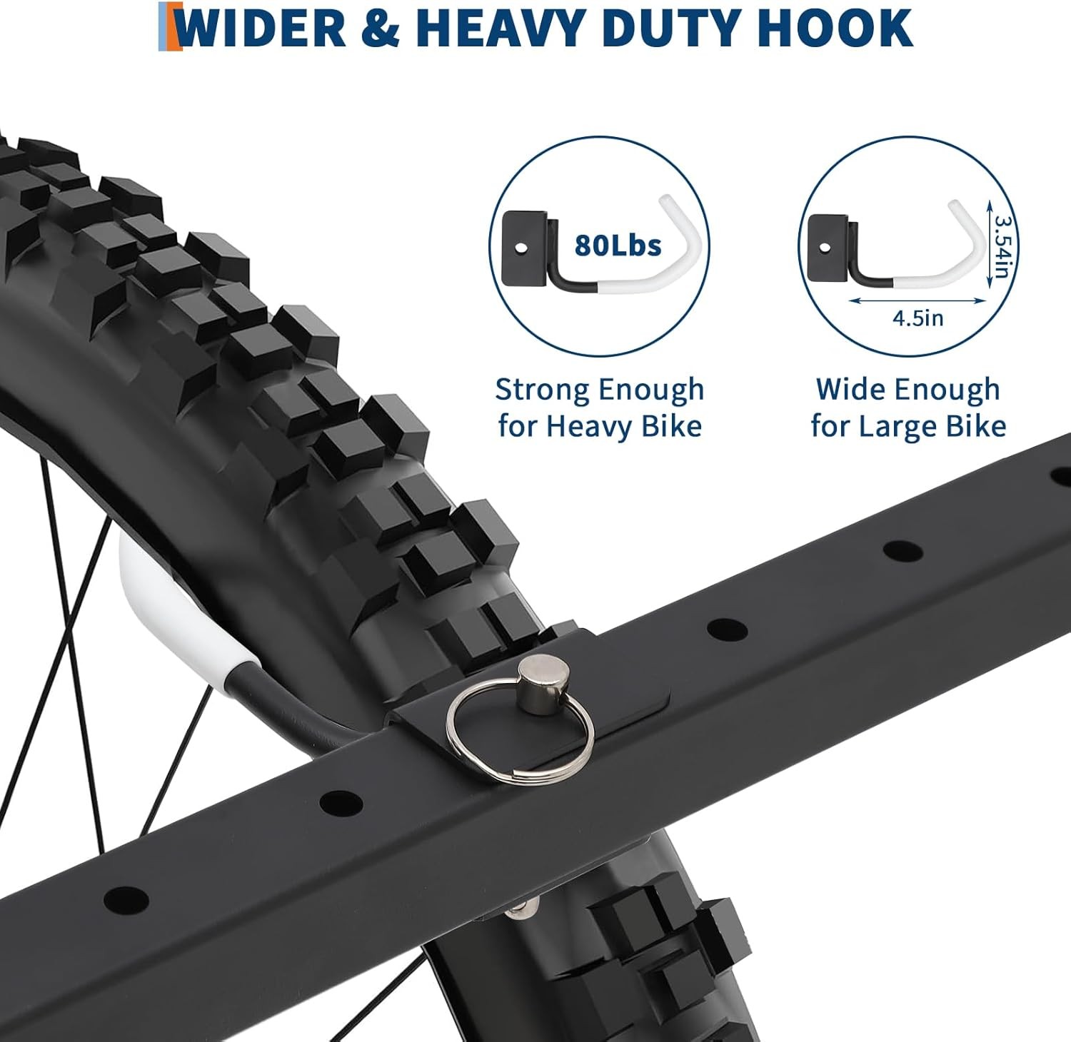 5 Bike Storage Rack Adjustable Height Space Saving, Garage Wall Storage 300lbs