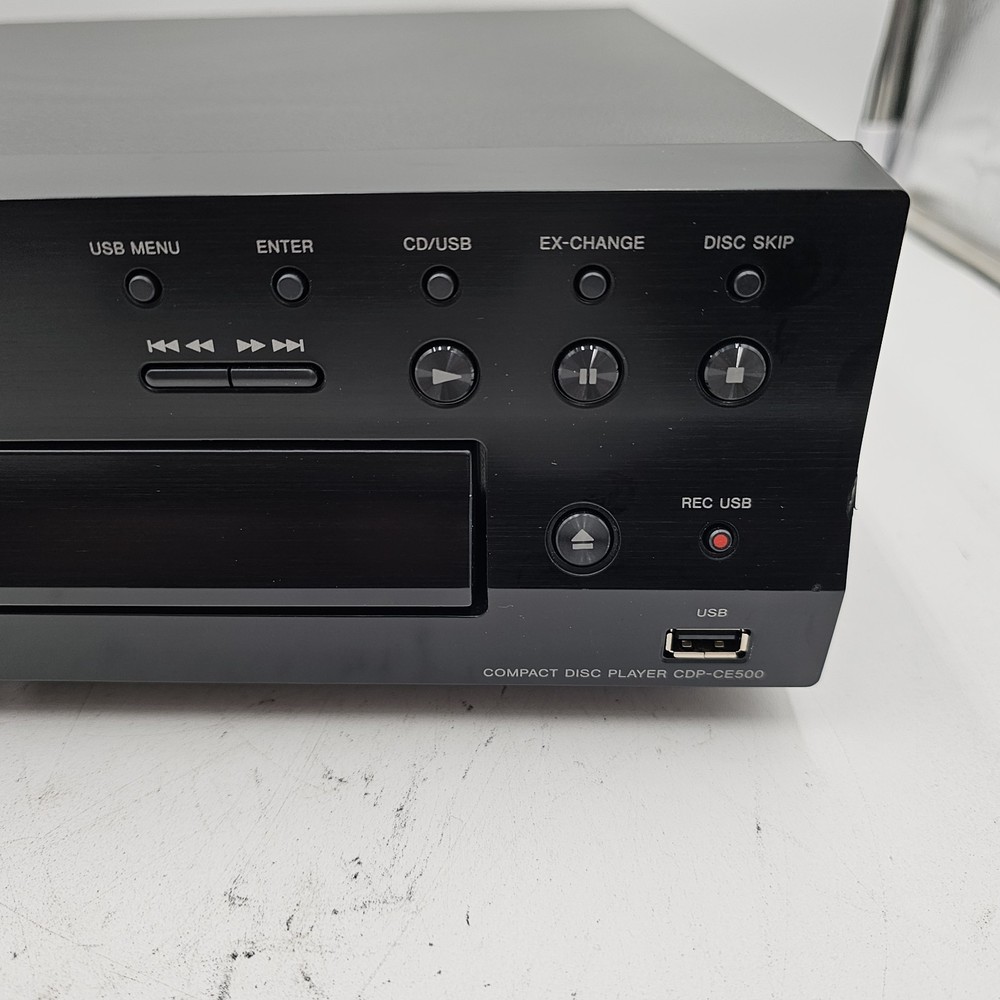 Sony CDP-CE500 Compact Disc Player CD 5 Disc Changer w/ USB Recording & Remote