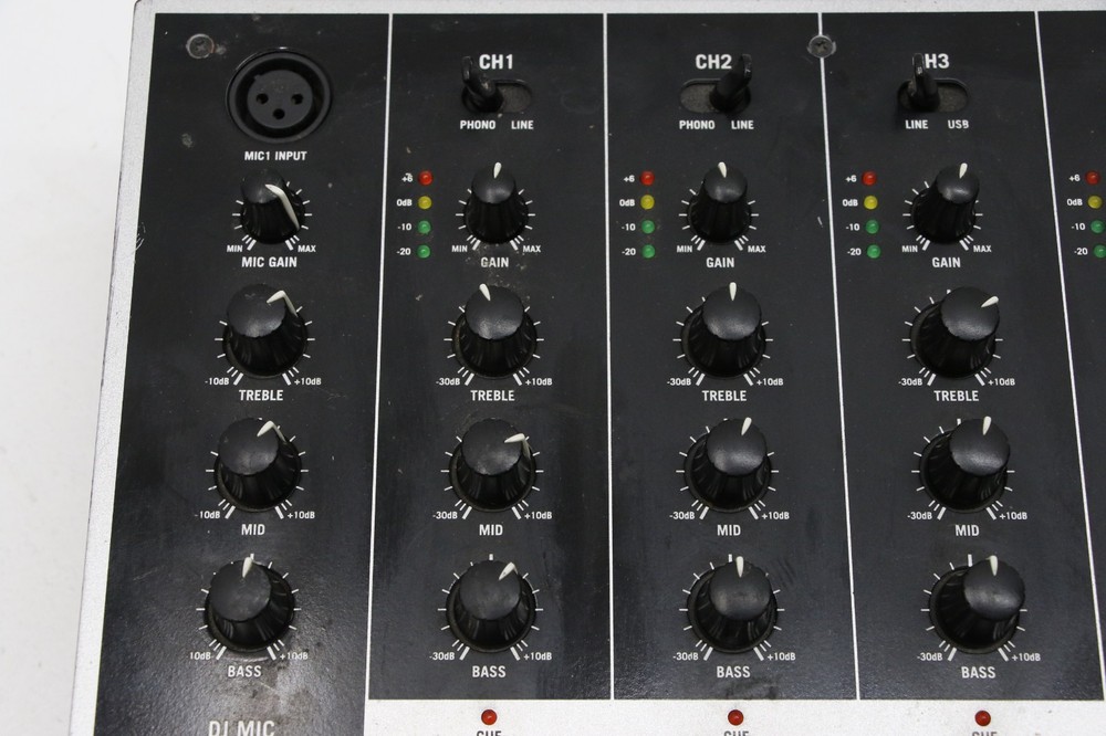 Numark M6 4-Channel USB DJ Mixer W/ Power Cable