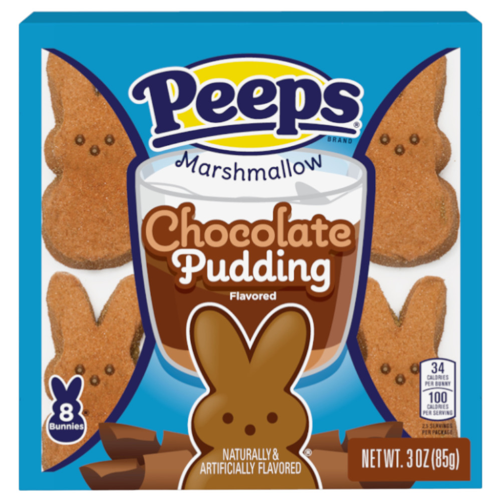 Peeps Marshmallow Chocolate Pudding Bunnies 8 Pack 85g