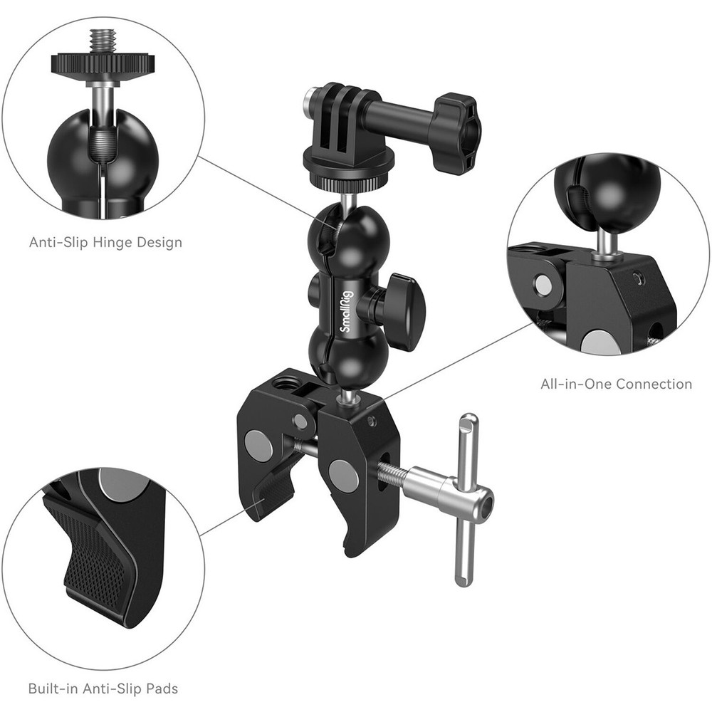 SmallRig Crab-Shaped Super Clamp with Ball Head Magic Arm