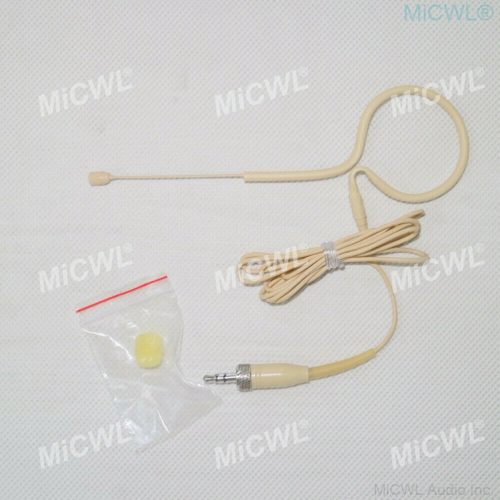All Beige Headset Microphone for Sennheiser Wireless earset HeadMic 3.5mm Lock