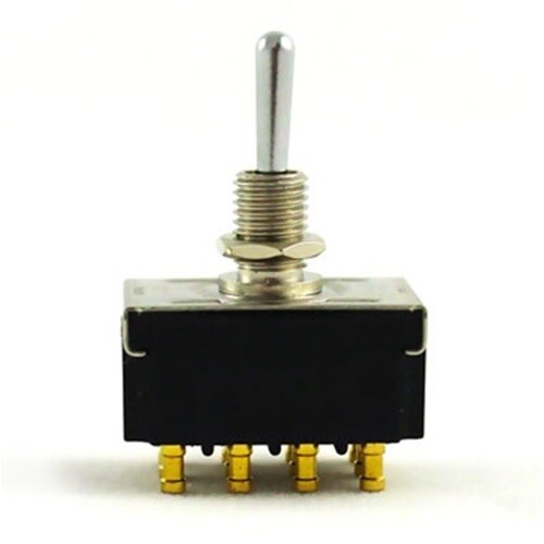 NEW - 4-Pole Mini Toggle Switch, On-On-On, 12 Terminals