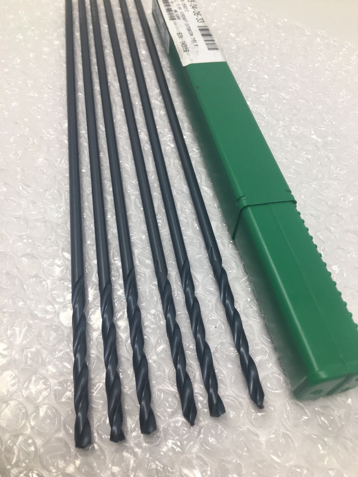 (6) PTD 13/64" Extra Long 12" Length Aircraft Extension Drill Bits, Black Oxide