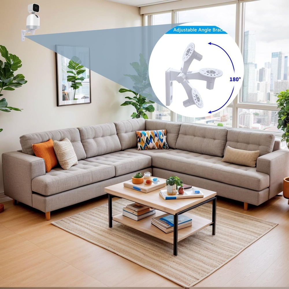 Wall Mount for Blink Mini Pan-Tilt Camera, Ceiling Mounting Bracket, 180° Adjust