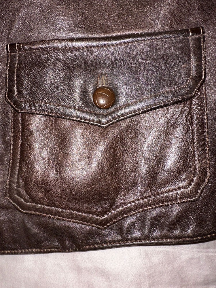 WW2 German Luftwaffe leather flight jacket ADEFA Minty 4 Patch Pockets Bakelite