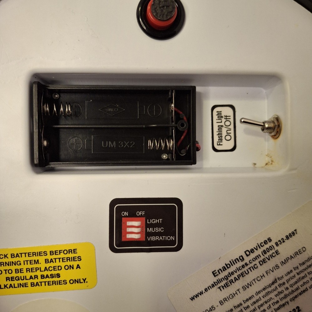 Enabling Devices 2045 Bright Switch Light Music Vibration Therapy Sensory Button