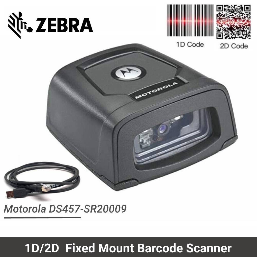 Zebra DS457-SR20009 1D/2D Fixed Mount Laser Reader Barcode Scanner w/USB Cable