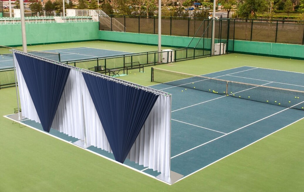 DOUBLE CROSSBAR ADJUSTABLE QUICK BACKDROP KIT 10 FT x 10 - 20 FT WITHOUT DRAPE