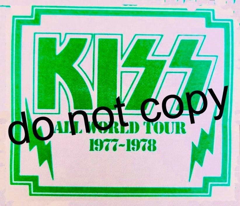 Kiss backstage pass for 19 77–78 world tour