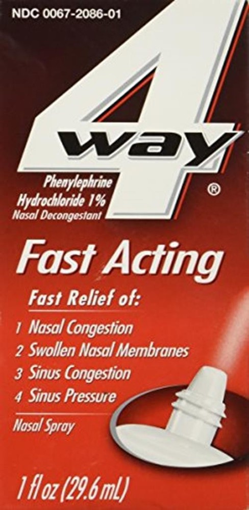 4 Way Fast Acting Nasal Spray - 1 oz