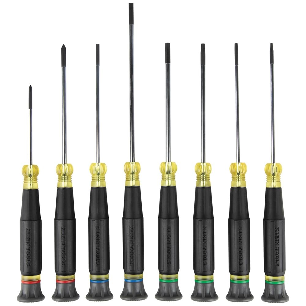 Klein Tools 85617 Mini Precision Screwdriver Set, One Size, Black/Yellow
