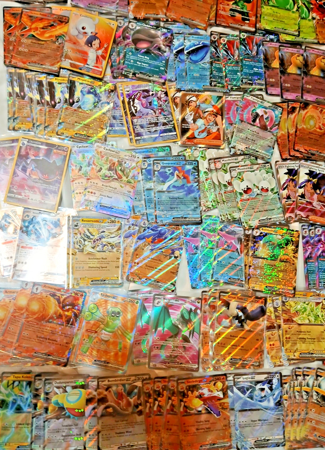Official Pokémon Card Lot of 358 Includes Rares, Holos, Reverse, EX, V, VSTAR...