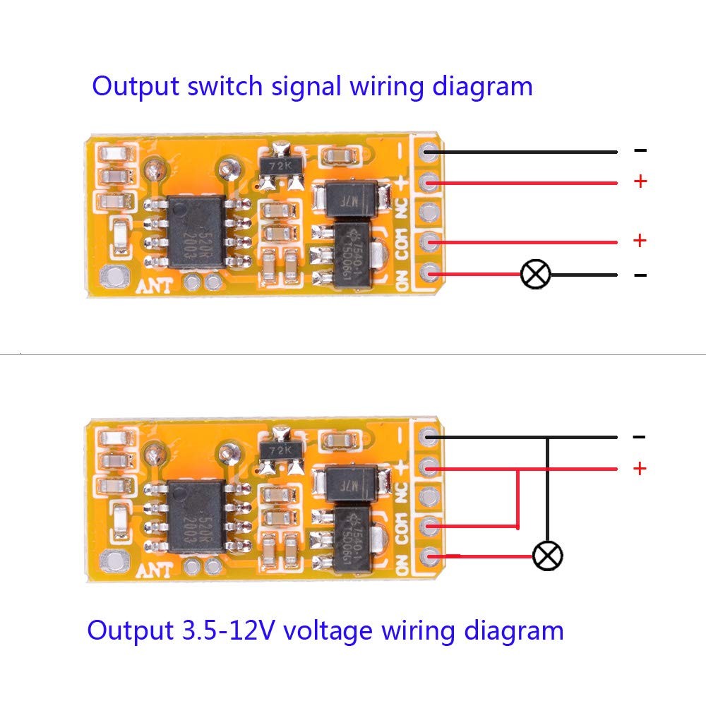 DC 3.7V - 12V 5V Mini Size Relay Remote Control Switch, 433Mhz Wireless RF...