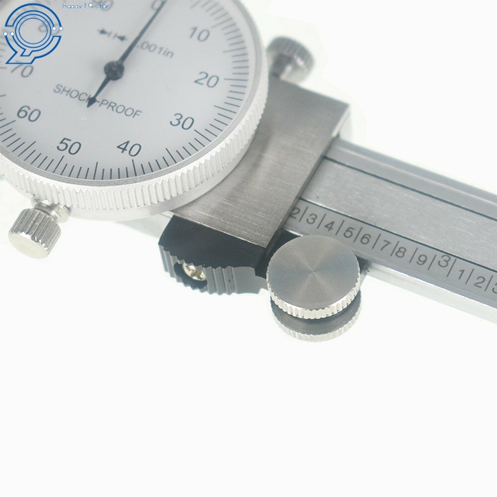 6 Inch Dial Caliper Stainless Steel Shockproof Gauge 0.001" Of One Inch.