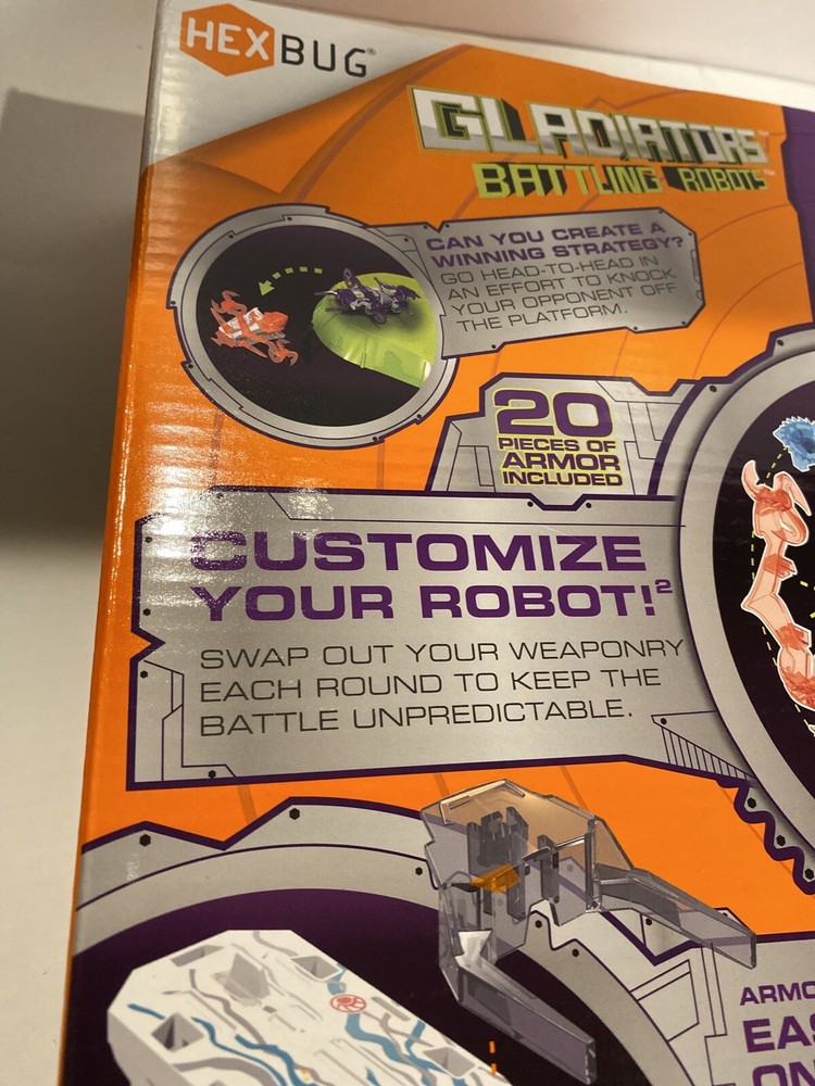 HEXBUG Gladiators Battling Robots Stadium Battle Strategy Kit W/3 Gladiators