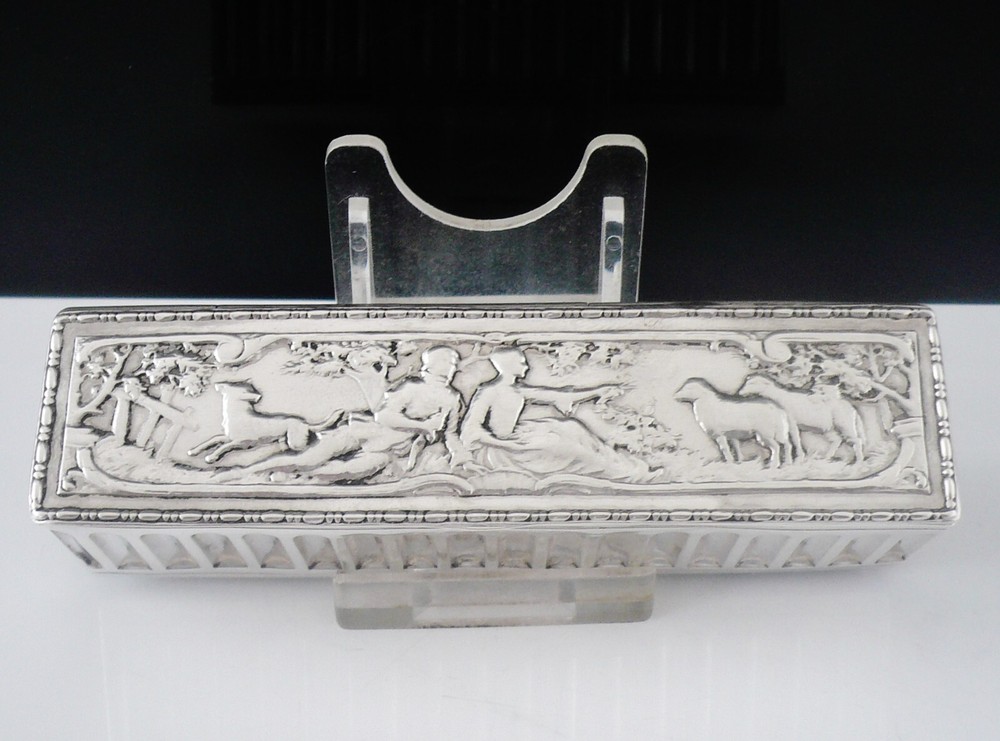 Attractive Sterling Silver Multi Purpose Box, Berthold Muller, Chester 1900