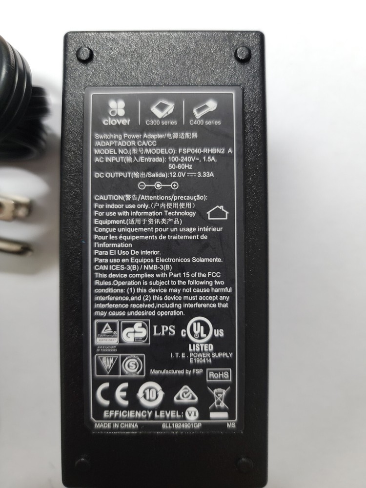 Clover Flex/ Clover Mini Black Power Supply
