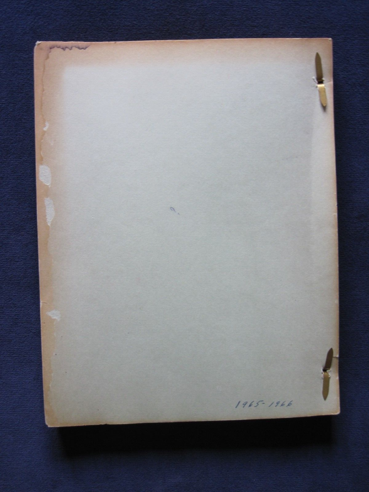 ORIGINAL SCRIPT - THE FORTUNE COOKIE - BILLY WILDER, JACK LEMMON, WALTER MATTHAU