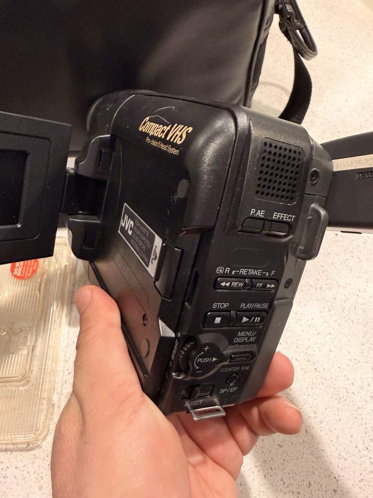 JVC Compact VHS Camcorder Bundle w/ Bag & Tapes | No Battery | Untested AS-IS