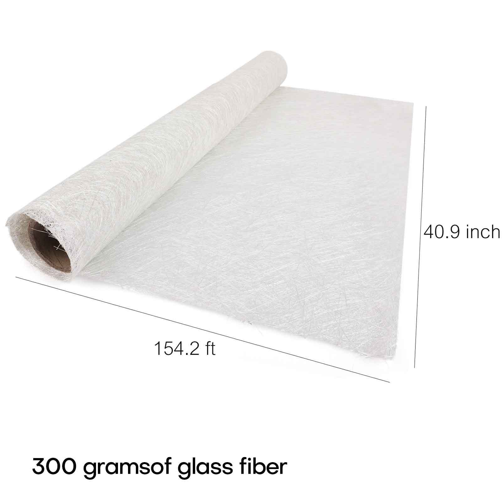 154FT 300gsm Fiberglass Chopped Strand Mat 1.5 oz for Roofing Boat Marine Repair
