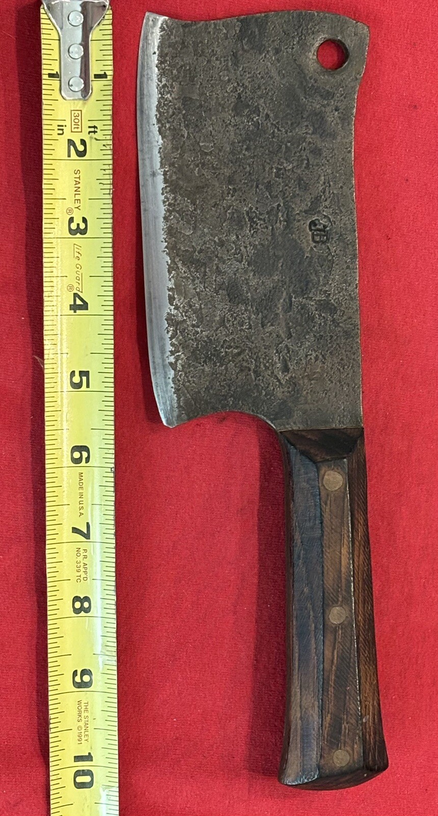 J.B. CUSTOM HANDMADE CLEAVER FROM A 1969 CAMARO LEAF SPRING - VINTAGE EXCELLENT