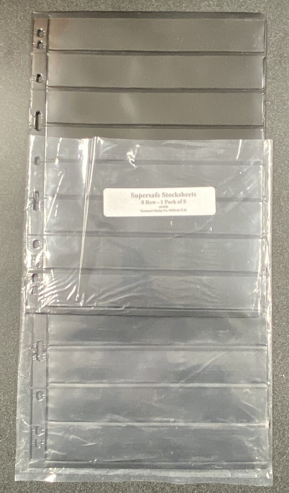 Supersafe Stocksheets 8 Rows Pack Of 5