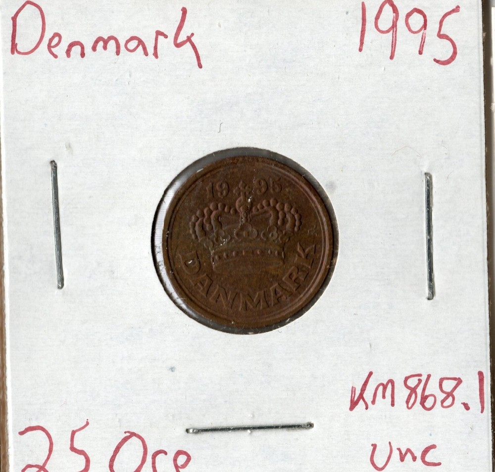 Coin Denmark 25 Øre 1995 KM868.1
