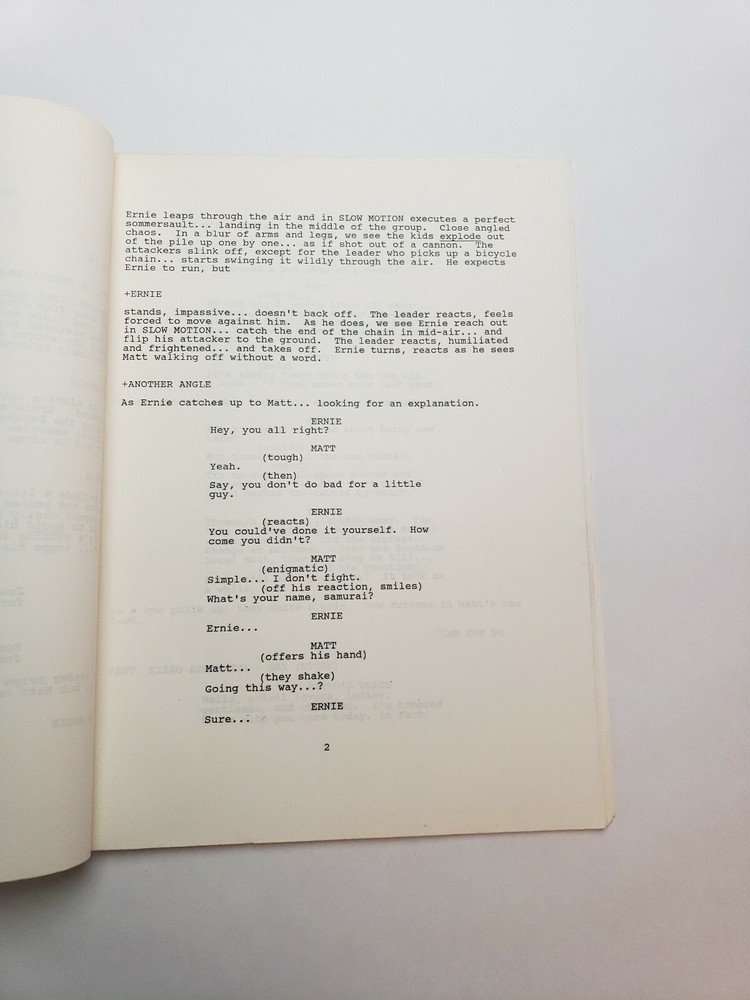 SIDEKICKS / Bill Luetscher 1987 TV Series Script "Always Read Between the Lines"