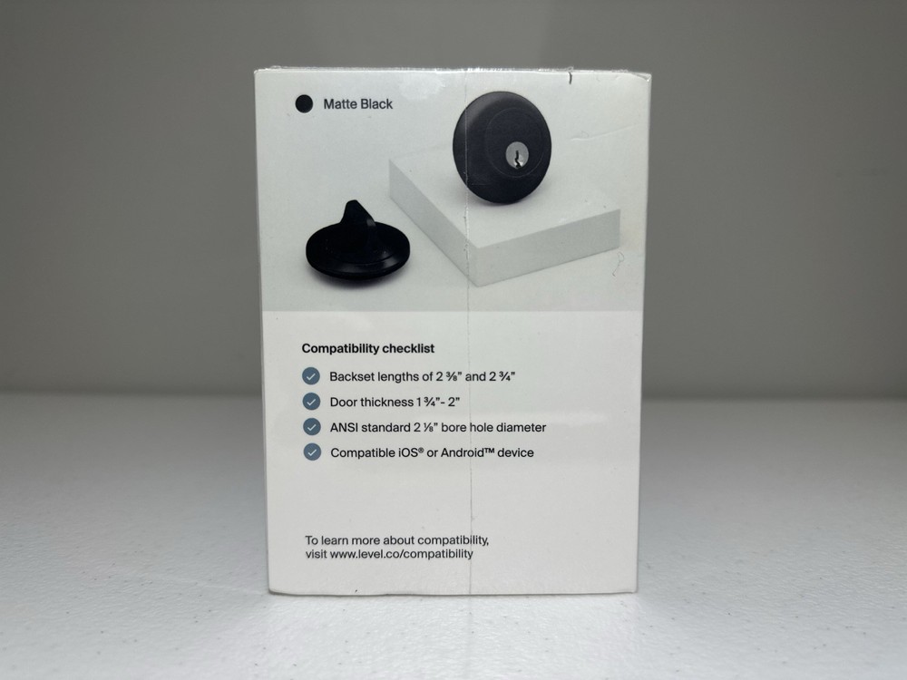 Level Lock - The Invisible Smart Lock - Black Matte