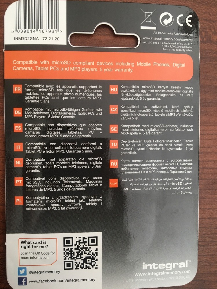 Integral 2GB MicroSD Card - Retail