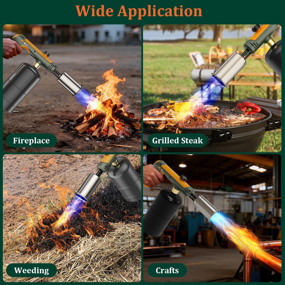Powerful Propane Torch, Kitchen Cooking Torch, Culinary Torch Campfire Starte...