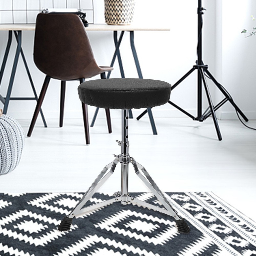 Black Round Barstool Cushion Cover with Elastic Band Protector