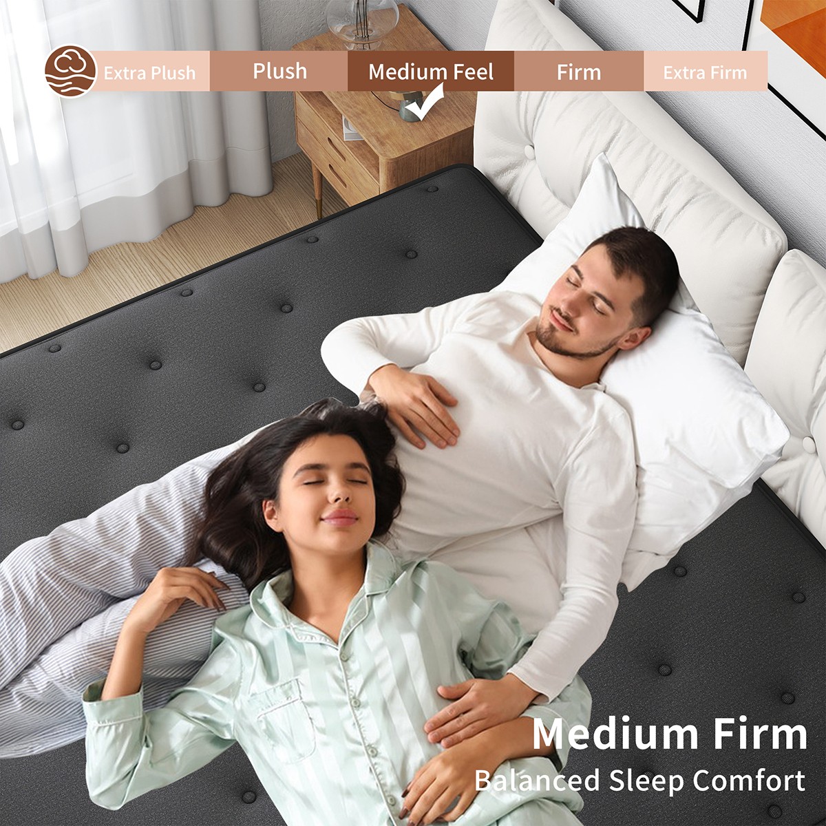 8"/12"/14" Twin Full Queen King Mattress Gel Memory Foam Hybrid Spring In a Box